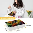 thumbnail image 5 of Plant Elegant Jewelry Box Organizer with Removable Compartment and Earring Holder - Portable PU Leather Storage Case, 5 of 6