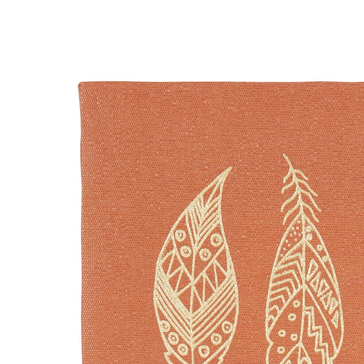 Feathers Embellished Canvas, 6in W x 6in H