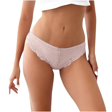 Bigersell Plus Size Underwear for Women Clearance Sheer Panties High Cut Panty Style P-1450 Cotton Boyshort Panties Ladies Thongs Briefs Mid Waist Women s Briefs Pink M