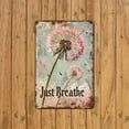 thumbnail image 3 of HELLOYOUNG Vintage Just Breathe Sunflower Metal Wall Art, 8x12 Inch Rustic Iron Decor for Home Cafe OfficePlaques & Signs Wall Panels, 3 of 5