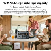 OSCAL PowerMax 1800 SE Solar-Powered Generator – 1024Wh LiFePO4 Battery Station, App-Controlled for Home & Camping