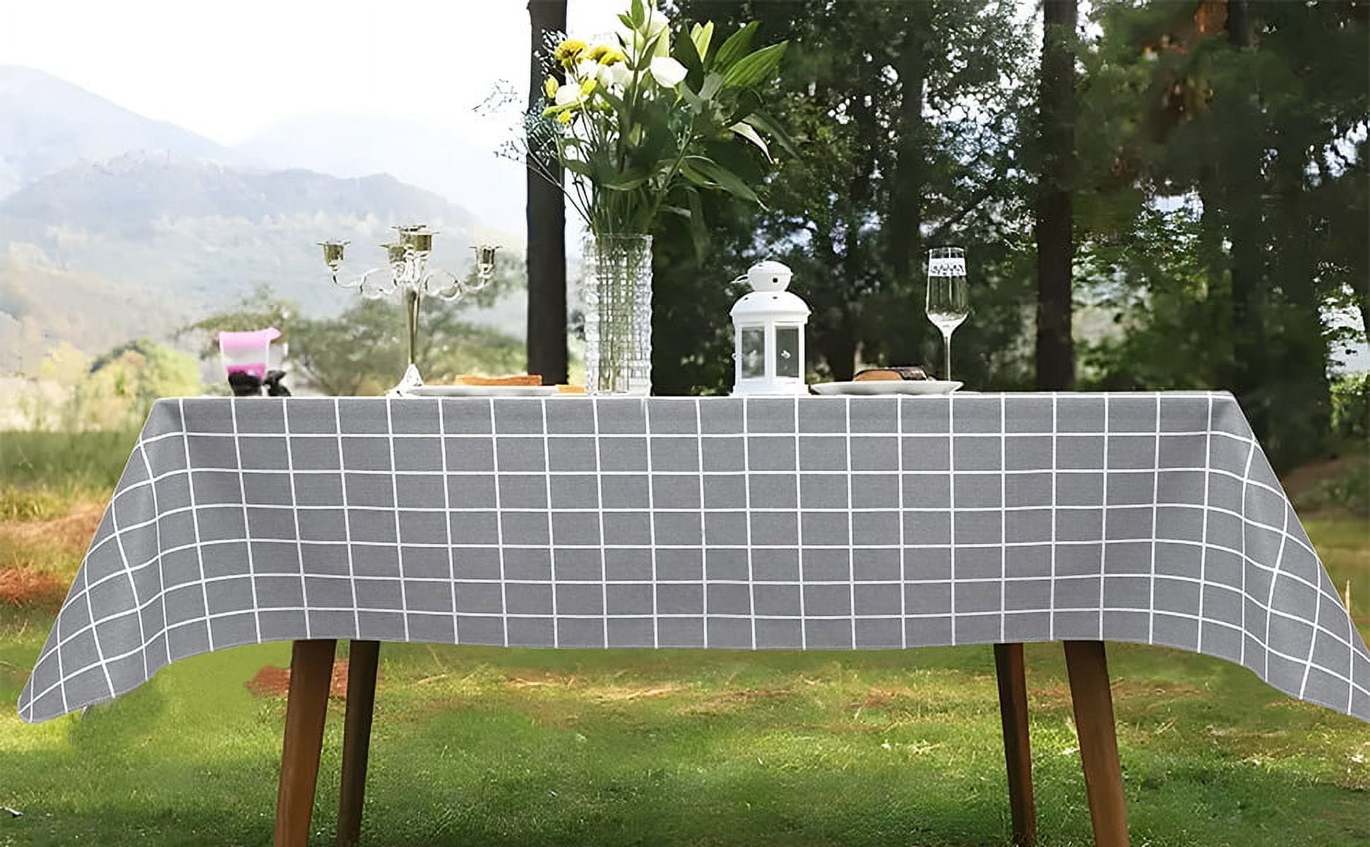 Ray Star Vinyl Party Tablecloths 60x102 Spring Tablecloth Plastic Picnic Outdoor and Camping Waterproof Oilcloth Table Cover for Rectangle Tables
