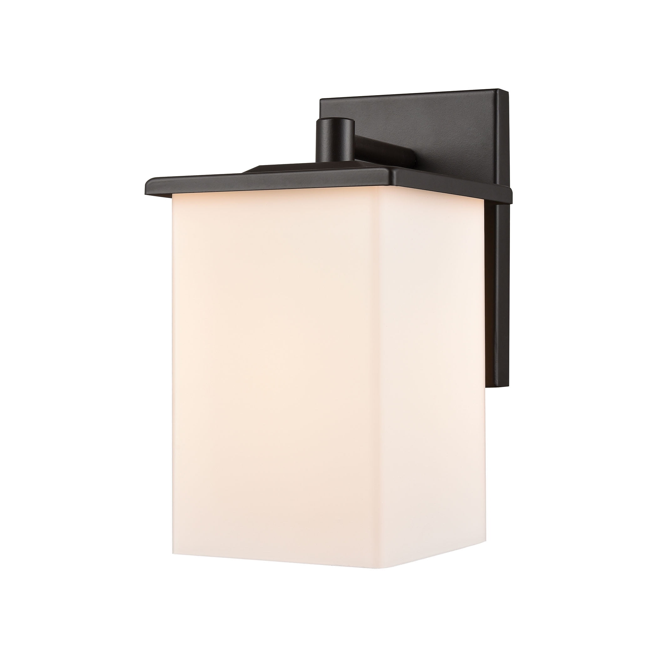 Photo 1 of Broad Street 1-Light Exterior Wall Sconce in Textured Black