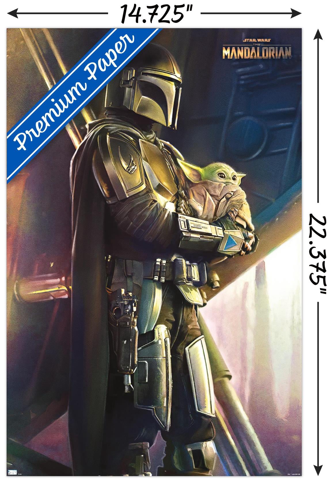 Star Wars: The Mandalorian - Held Wall Poster, 14.725" x 22.375"