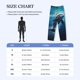 thumbnail image 4 of Fotbe Ice Blue Ocean Cute Dolphin Pantalones de Pijama para Hombre, Pantalones de Dormir, Pantalones de Casa con Cintura Ajustable y Bolsillos-Large, 4 of 6