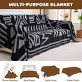 thumbnail image 6 of Sanmadrola Boho Sofa Cover Chenille Couch Covers Blanket Furniture Protector for Sectional Sofa, Anti Slip Couch Covers for 3 Cushion Couch, Washable Slipcover for Dog (Black, 71"x134"), 6 of 9