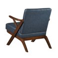 thumbnail image 4 of Brown Finish, 22" Seat Depth / Blue Accent Chair for Living Room, 4 of 5