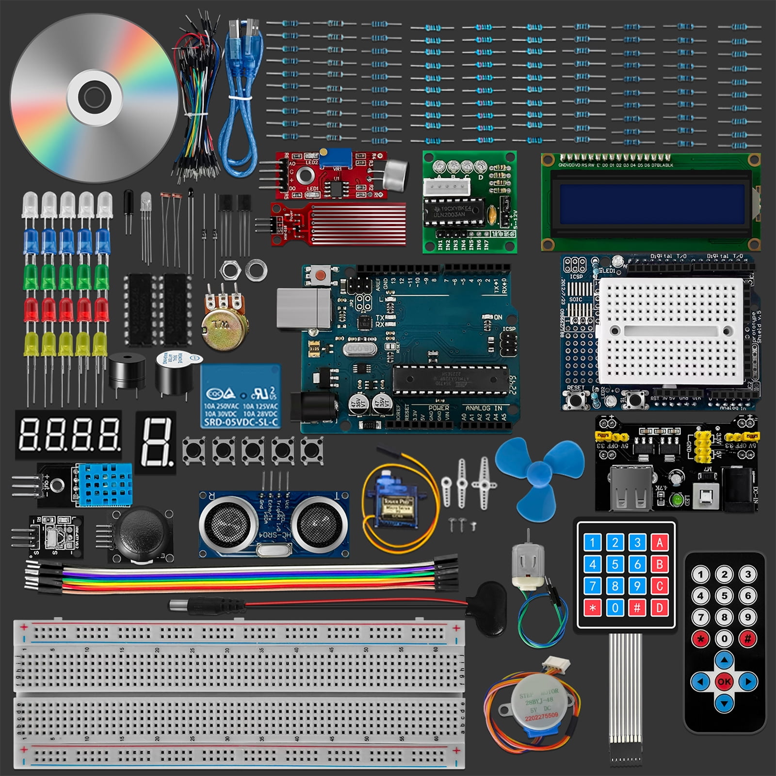 Super Starter Kit for SET Breadboard with Detailed Tutorial for Easy Programming Electronics Learning Kit