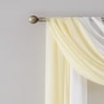 thumbnail image 2 of WARM HOME DESIGNS Chiffon Double Window Scarves in Ivory and White Colors for Yellow Home Décor. CHS 216 WHITE & IVORY, 2 of 5