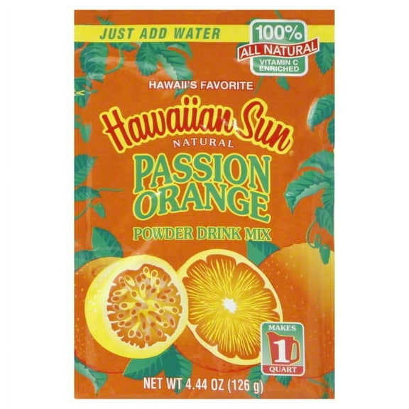 Hawaiian Sun Passion Orange Powder Drink Mix, 4.44 Oz.