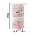thumbnail image 3 of XL No-Pump Vacuum Storage Bags, Large Stand Up Reusable Space Saving Compression Bags for Clothes, Blankets and Quilts, White, 3 of 7