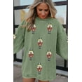 thumbnail image 4 of Women's Grass Green Christmas Nutcracker Graphic Corded Pullover Sweatshirt - [ZhiHiMeRi] | (US 20-22)2XL, 4 of 10