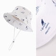 thumbnail image 4 of TOWED22 Baby Sun Hat - Adjustable Toddler Hat with UPF 50+ Sun Protection - Cute Kids Bucket Hat for Beach(White,4-8 Y), 4 of 4
