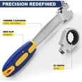 thumbnail image 5 of 12 in 1 Interchangeable Heads Ratcheting Combination Wrench Set, 8-19mm Metric Flex  Ratchet Wrench Tool for Auto, Tools for Men Gifts, 5 of 6