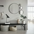 thumbnail image 4 of LuxenHome Circles Black Metal Frame Round Wall Mirror, 4 of 6