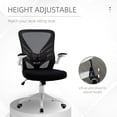 thumbnail image 3 of Vinsetto Mid-Back Ergonomic Home Swivel PC Office Chair w/ Lumbar Support Black, 3 of 9