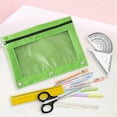 thumbnail image 4 of 2 Pack Three-Hole Binder Pencil Pouches With Zipper, Transparent PVC Window Pen Bags, Grommet Reinforced Binder Storage Pouches For Pens, Markers, Office Supplies, And Accessories, 4 of 9