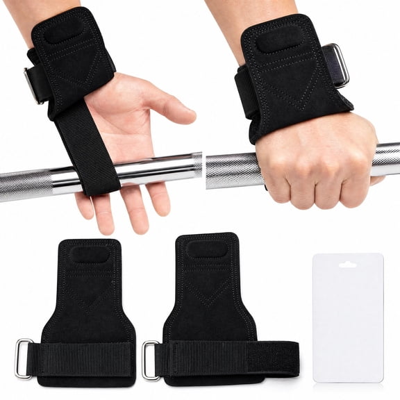 Weight Lifting Wrist Straps, Gym Workout Grip Support for Deadlifts and Powerlifting