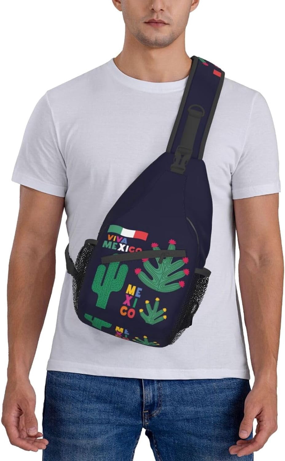 Mexico Hispanic Mexico Independence Day 2023 Sling Bag Crossbody Hiking Travel Chest Bags Backpack Shoulder Daypack for Women Men