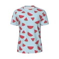 thumbnail image 5 of Wukai Watermelon Print Men's Short-Sleeved Mesh T-Shirt,Quick-Dry Short Sleeve Workout T-Shirt-6X-Large, 5 of 8