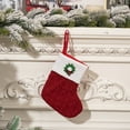 thumbnail image 2 of Christmas Decorations-Mini Stockings with Initials Christmas Stockings with 26 Letters Christmas Decorations Red Knitted Letters Embroidered Christmas Stockings, 2 of 4