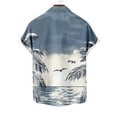 thumbnail image 4 of Yanghang Tops Men T Shirts For Man Men's Casual Collar Printed Short Sleeved Button Fashion Cardigan Pocket Top Summer 2025, 4 of 4