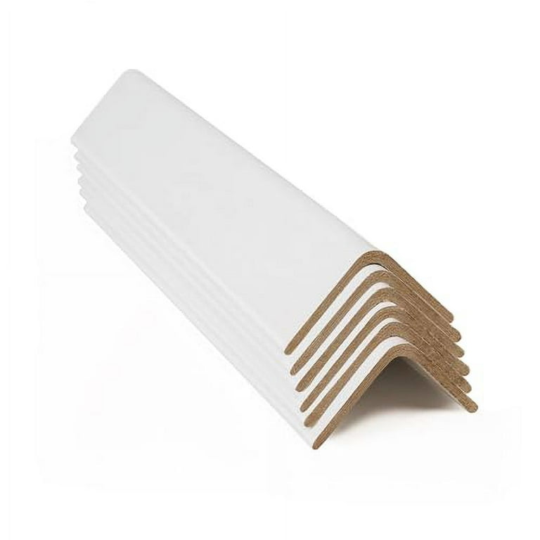 Cardboard Edge Protectors for Shipping 2.5 W x 2.5 D x 36 L Light Duty Pallet Corner Protectors Angle Boards White 45 Pack Walmart