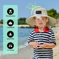 thumbnail image 3 of koolsoo Kids Sun Protection Hat with Solar Fan Multifunctional Adjustable Summer Travel Hat for Boys Girls Lightweight Khaki, 3 of 8