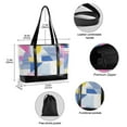 thumbnail image 2 of FORMRS Canvas Laptop Tote Bag for Women with 15.6" Computer Compartments Shoulder Handbag, Retro Simple Shapes, 2 of 7