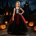 thumbnail image 2 of Glisme Halloween Dress For Girls Hallowmas Sleeveless Graphic Prints Dresses O Neck Classic Little Girls Daily Wear 6-7 Years Black, 2 of 6