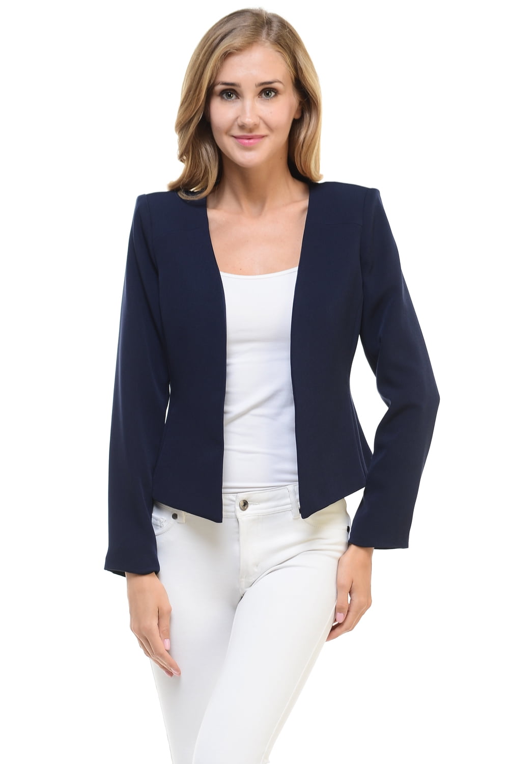 Auliné Collection Womens Candy Color Tailored Fit Open Suit Jacket ...