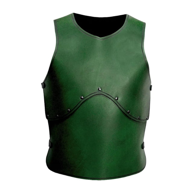 de pecho Fancy Dress Up PU Leather Vest para favores de fiesta Carnival Festive Verde