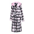 thumbnail image 2 of Richie House Women's Plaid Fleece Bathrobe Robe RHW2714, 2 of 2