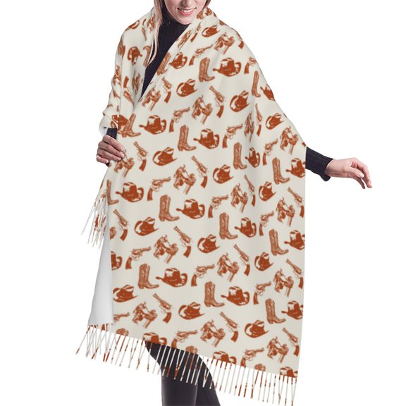 Shawl Wraps for Women - Cowboy Western Oversized Fall Winter Fashion Blanket Scarf for Women