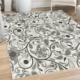 thumbnail image 1 of Vintage Decorative Rug, Oriental Scroll with Swirling Leaves with Eastern Design Inspirations, Quality Carpet for Bedroom Dorm and Living Room, 6 Sizes, Charcoal Grey, by Ambesonne, 1 of 4