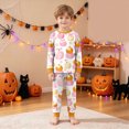 thumbnail image 2 of TOWED22 Toddler Girls Boys Halloween Pumpkin Pajamas Cotton Pjs for Boy Jammies Little Kids Sleepwear Clothes Sets(Light Yellow,8-9 Y), 2 of 9