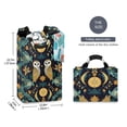 thumbnail image 2 of Yayeee Freestanding Laundry Hamper with Handle Collapsible Large Storage Basket for Clothes, Brown Mystical Owls, 2 of 7