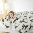 thumbnail image 4 of jejeloiu Cartoon Camo Bow Queen Comforter Set,Jungle Wildlife Bedding Sets,Retro Camouflage Pattern Bedding Comforter Set For Teens,Breathable Home Decor Reversible,3pcs, 4 of 8