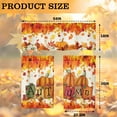 thumbnail image 6 of Fall Kitchen Curtains Autumn Pumpkin Curtain for Dining Room Tier Curtains Farmhouse Decor Rod Pocket Window Drapes Set of 3 Curtains for Kitchen Decor, 6 of 6