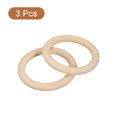 thumbnail image 3 of 3Pack 120mm(4.7") Natural Wood Rings, 15mm Smooth Unfinished Wooden Circles, 3 of 6