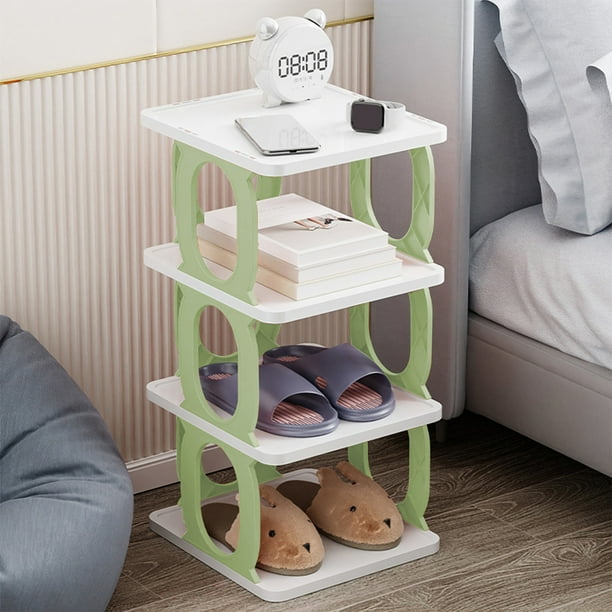 Organizador de Zapatos de 3 Niveles, Apilable, de Plástico, Portátil y Duradero, para Armario, con Capacidad para Hasta 3 Pares de Zapatos.