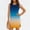 02 Sky Blue, variant on YueHuiYing Women's Purple Gradient Sleeveless Midi Dress with Round Neck and High Side Slit - Available in Multiple Colors