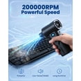 thumbnail image 2 of Compressed Air Duster, Cordless Air Duster with 200000RPM Brushless Motor, Electric Air Duster with 4-Speed Settings for Computer, Keyboard, Car, Home, Pet Hair Cleaning, 2 of 8