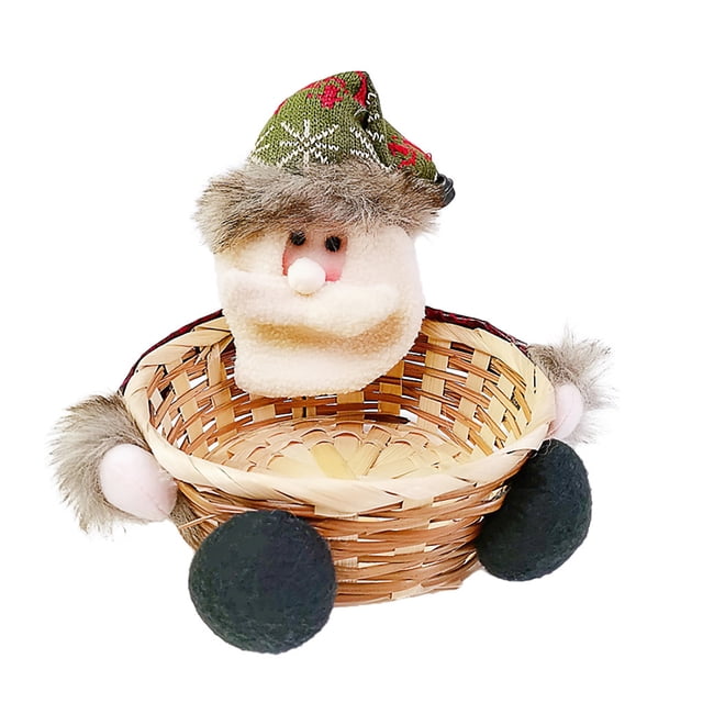 Christmas Candy Gift Baskets Christmas Candy Storage Basket Decoration Santa Claus Storage Basket Gift Large Small Gift Baskets for Christmas Christmas Gift Baskets for Kids