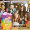 thumbnail image 4 of Cheinxy 7"/11"/13" Happy Birthday Gift Bag with Tissue Paper and Greeting Card for Birthday Party,Birthday Gift Bag Set for Men Women Boys Girls, 4 of 7