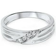 thumbnail image 4 of Pompeii Mens Real Diamond 14k White Gold Wedding Ring Band New (G/H,I2), 4 of 5