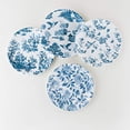 thumbnail image 2 of Ensemble de 4 Assiettes en Mélamine Bleu et Blanc, 2 of 3