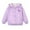 Purple, variant on Shadoumai Back To School Clothes Girls Hooded Jacket Soft Lightweight Outerwear For Spring And Fall Casual Everyday Wear Windproof Comfortable Coat For Kids Ages 1-11
