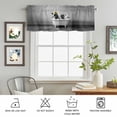 thumbnail image 6 of Kitchen Valances for Window, Funny Cow on Bathtub Light Filtering Rod Pocket Valance Curtain, Abstract Farmhouse Animal Sunflower &nbsp;Short Curtains Window Topper for Bedroom Living Room 60x18in, 6 of 8