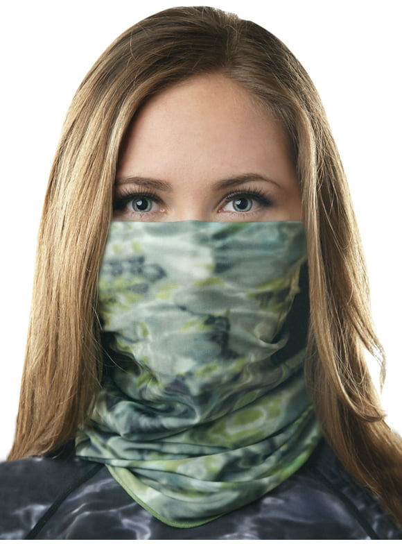 Aqua Design Neck Gaiter Face Mask For Women Washable Breathable Cloth: Aqua Design Balaclava: Green Bayou size Small